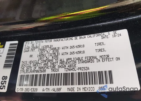 2024 Toyota Tacoma Limited z USA, uszkodzony, nr VIN 3TMLB5JNXRM065608